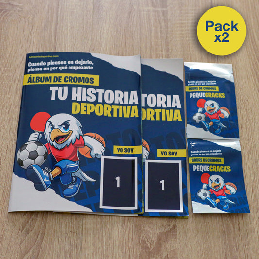 DÚO PACK INICIAL: 2 Álbumes + 36 cromos personalizados